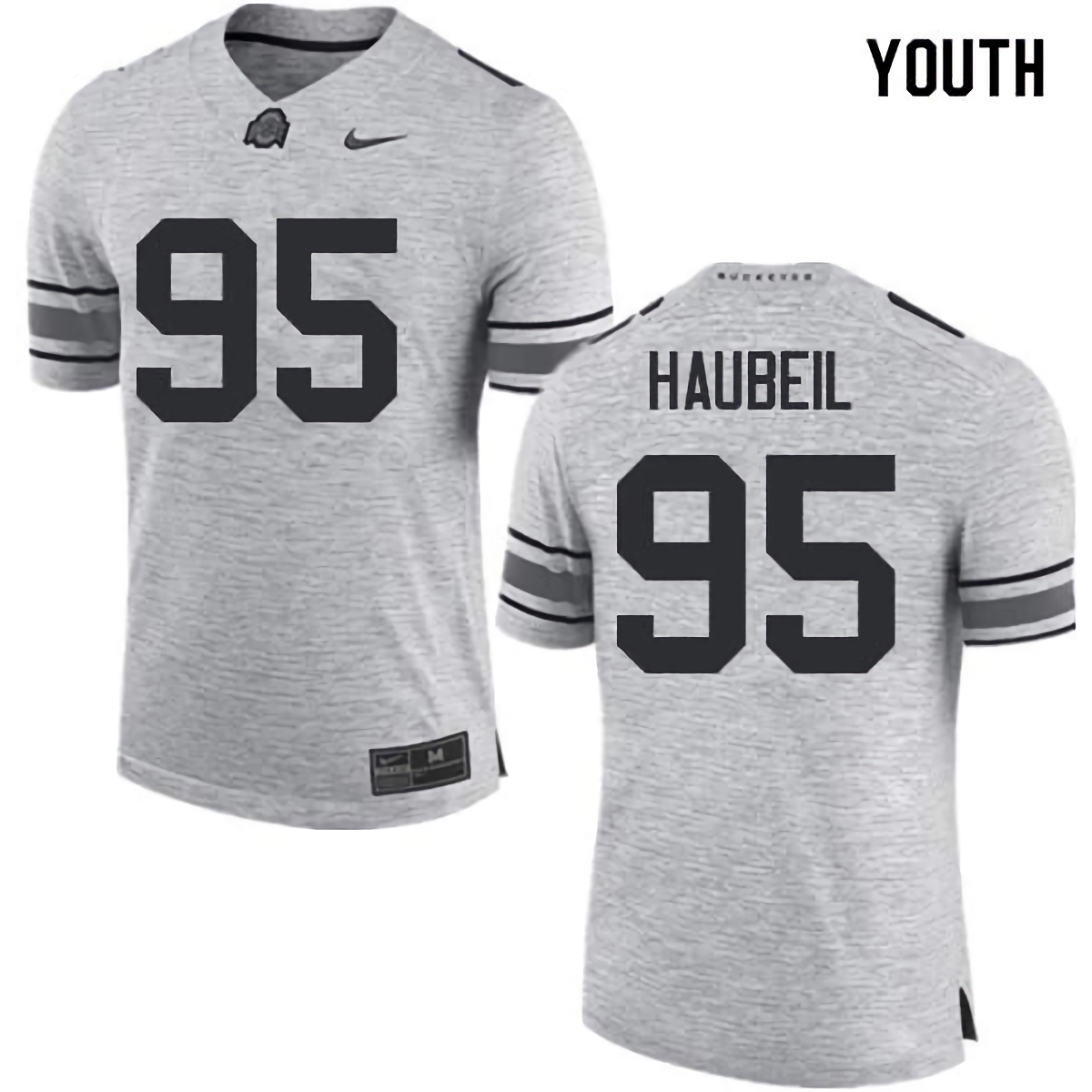 Blake Haubeil Ohio State Buckeyes Youth NCAA #95 Nike Gray College Stitched Football Jersey OSI1756ED
